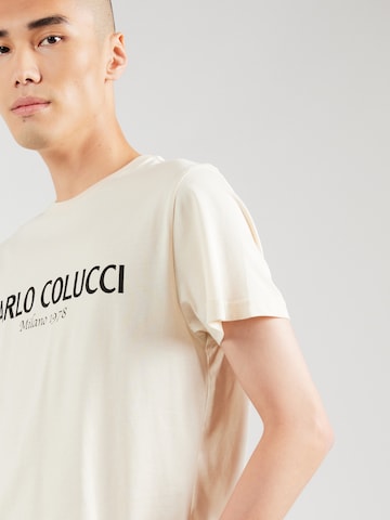 T-Shirt 'Di Comun' Carlo Colucci en beige