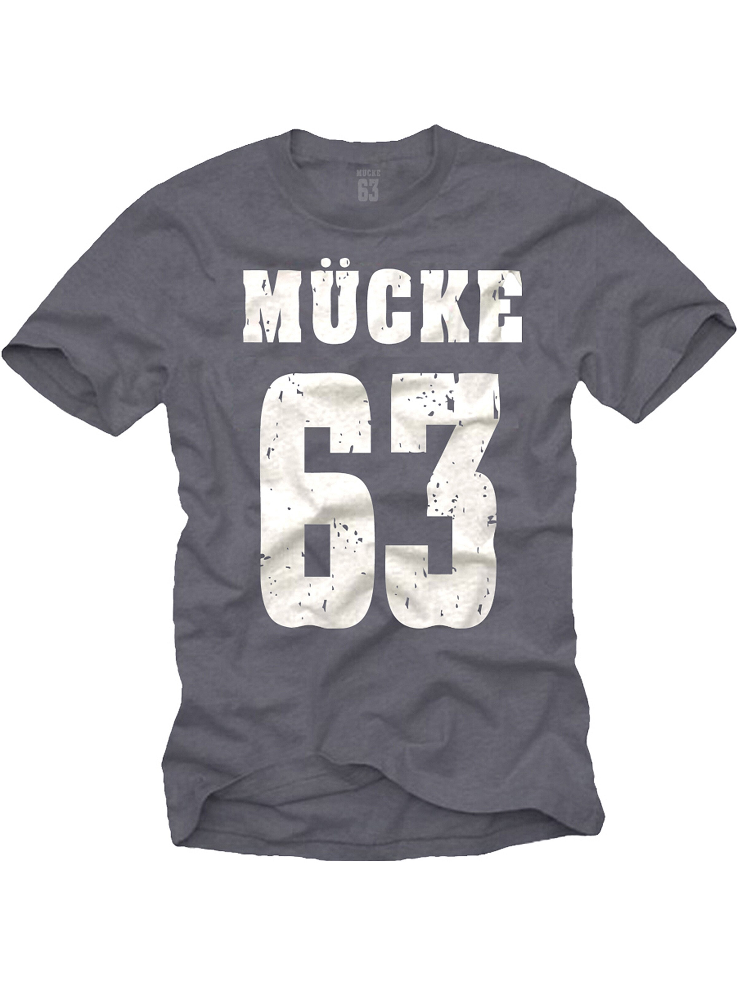 MAKAYA Shirt 'Mücke 63' in Grey: front