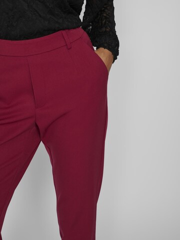 VILA Slim fit Pants 'Varone' in Red