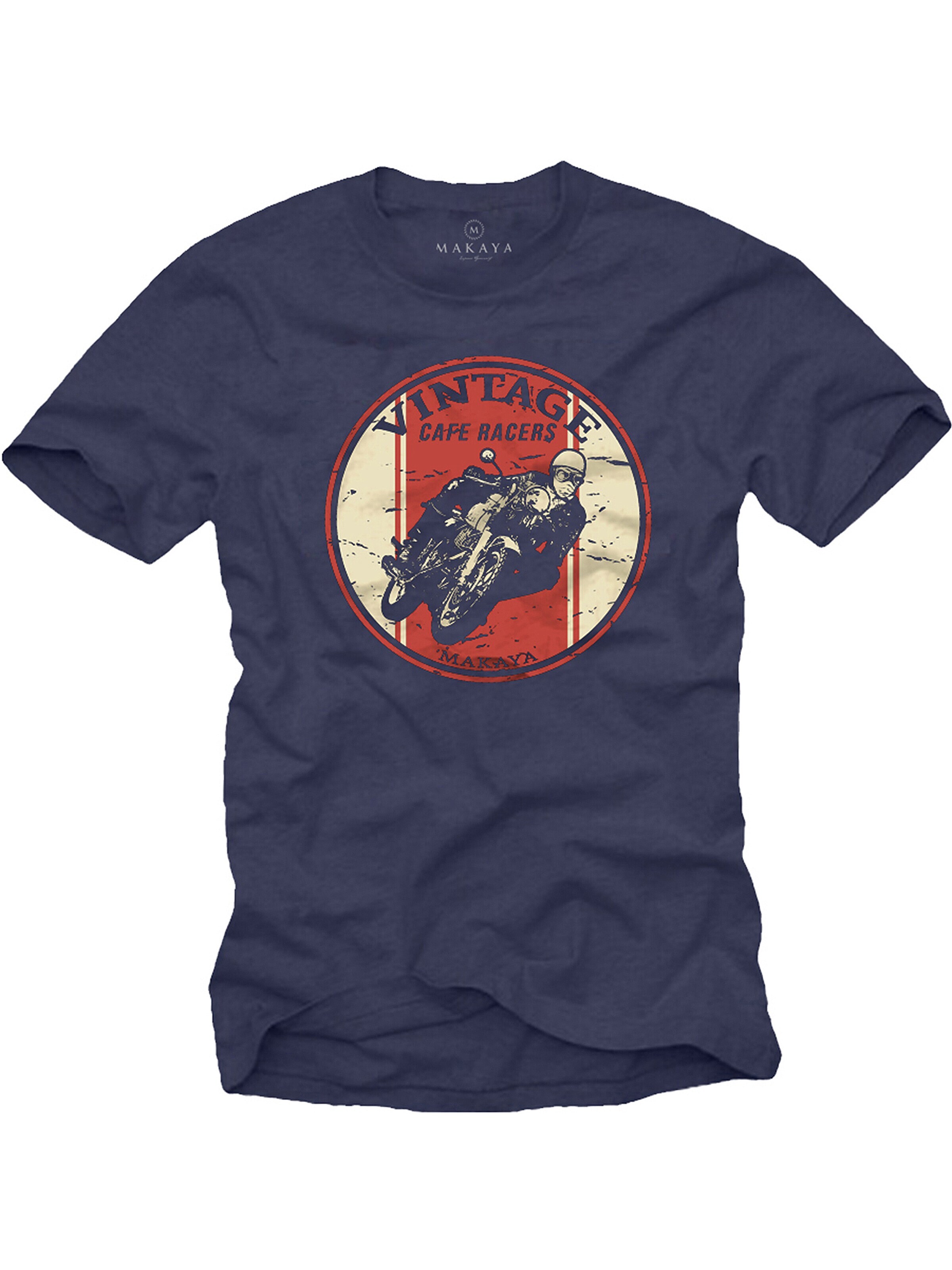 MAKAYA Shirt 'Biker im Kreis' in Blue: front