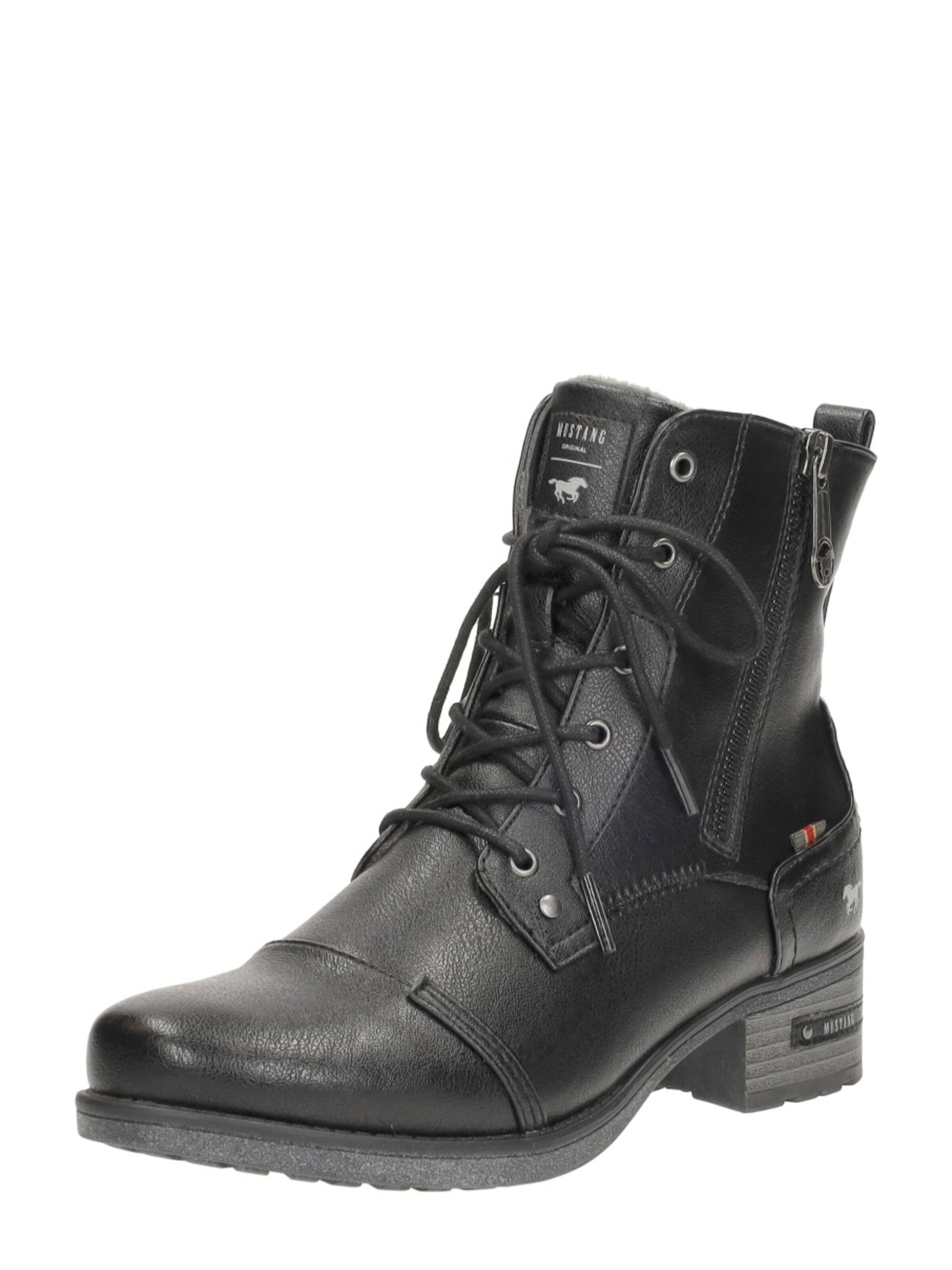 Chaussure à lacets 'Veterschoenen Hoog' MUSTANG en noir