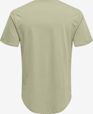 Only & Sons Regular Fit T-Shirt 'Matt' in Beige