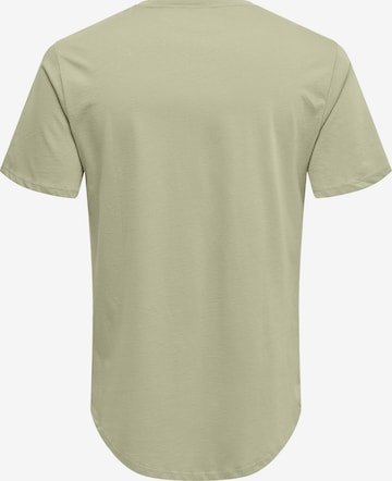 Only & Sons Regular fit T-shirt 'Matt' i beige