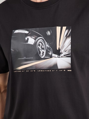 BOSS Tričko 'Te_Motors' - Čierna