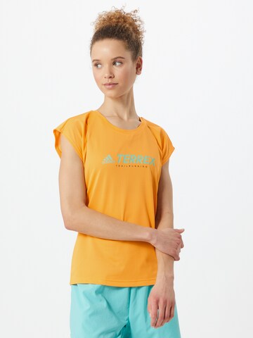 T-shirt fonctionnel ADIDAS TERREX en orange : devant