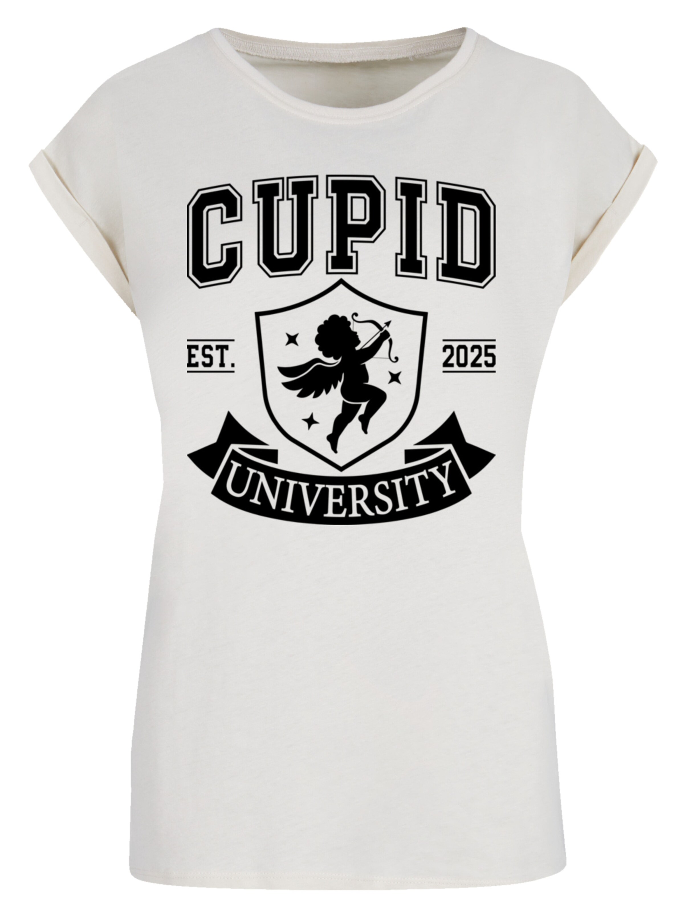 F4NT4STIC Shirt 'Cupid University Valentinstag' in Beige: front
