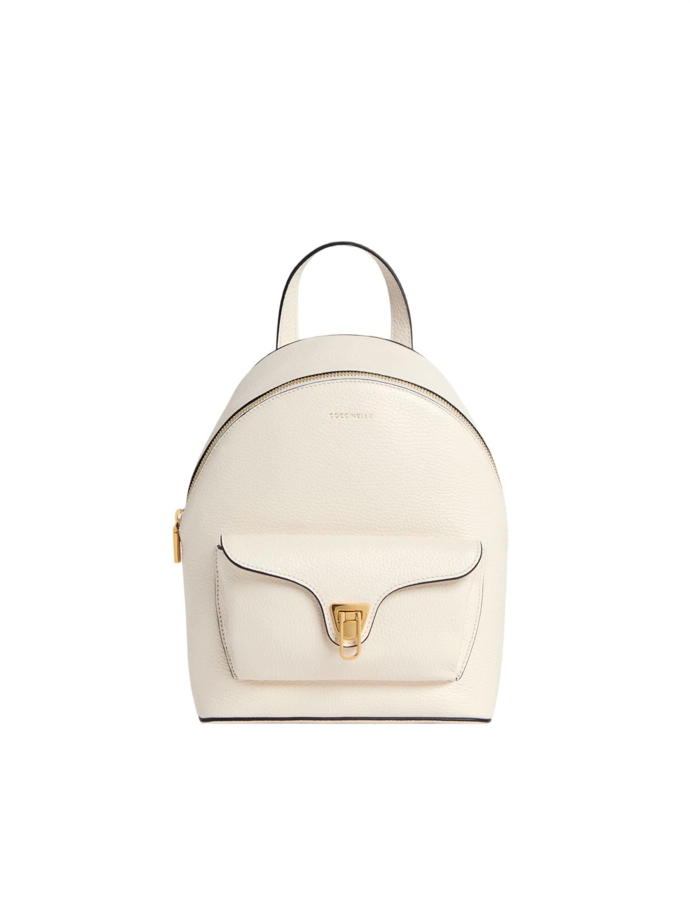 Coccinelle Backpack 'COCCINELLE Beat Generation S26 2' in White: front