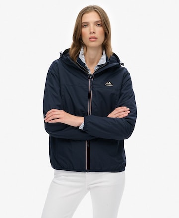 Veste mi-saison 'Essential' Superdry en bleu : devant