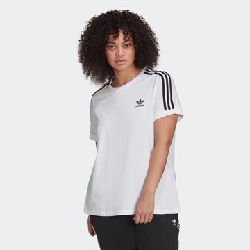 ADIDAS ORIGINALS Shirt 'Adicolor Classics 3-Stripes ' in Wit: voorkant