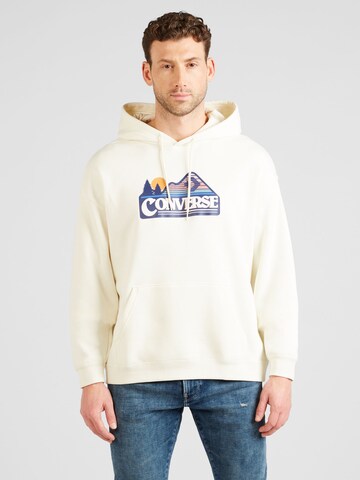 CONVERSE Sweatshirt 'ALL STAR MOUNTAIN' i beige: framsida