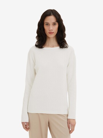 TOM TAILOR Sweater in White