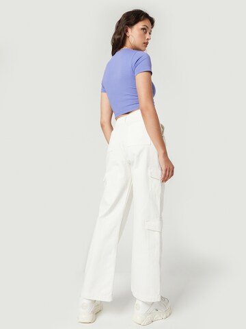 Loosefit Jeans cargo 'Lucky' SHYX en blanc