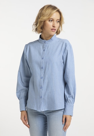 usha BLUE LABEL Bluse in Blau: predná strana