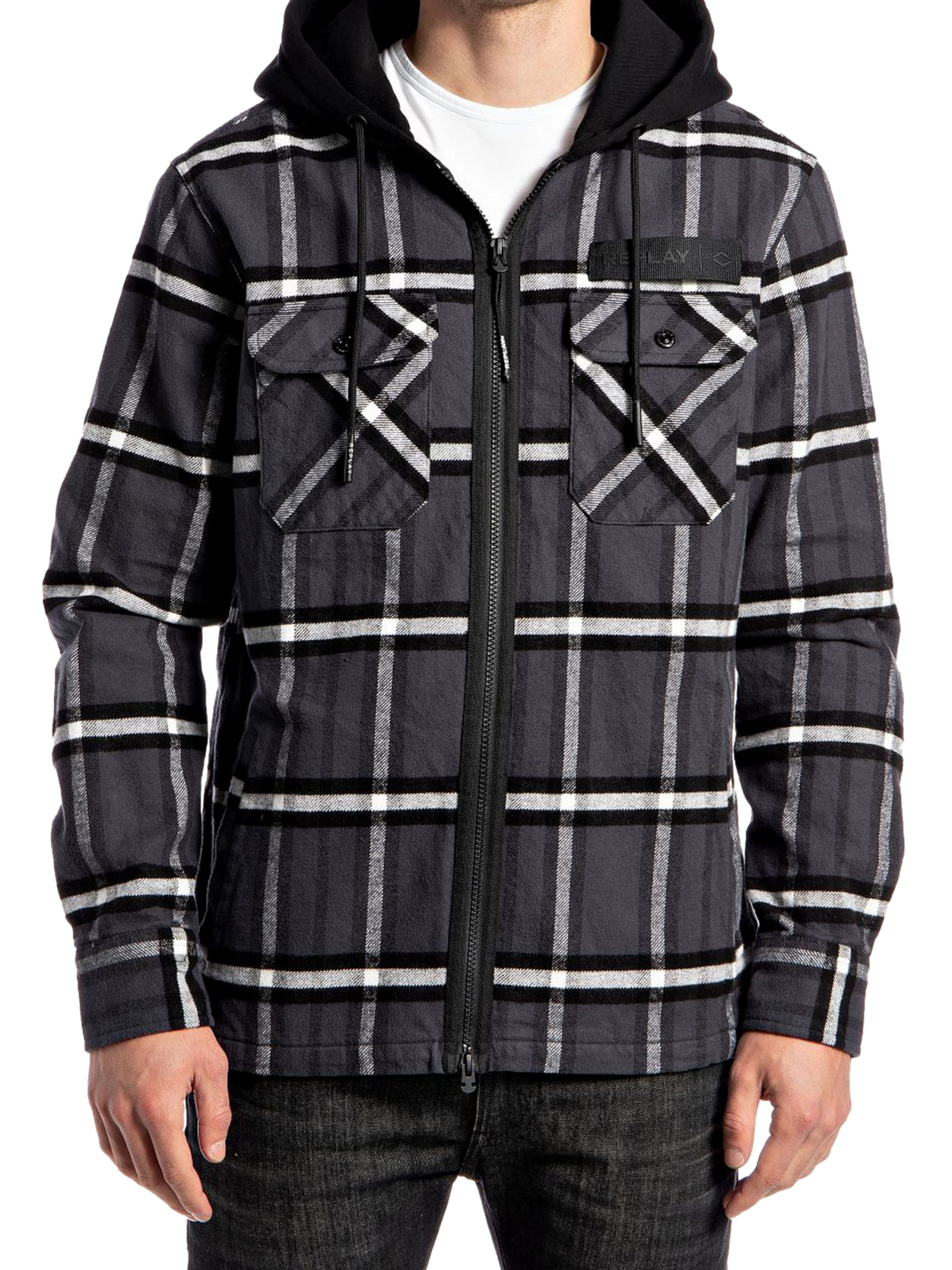 REPLAY Regular fit Overhemd in Zwart