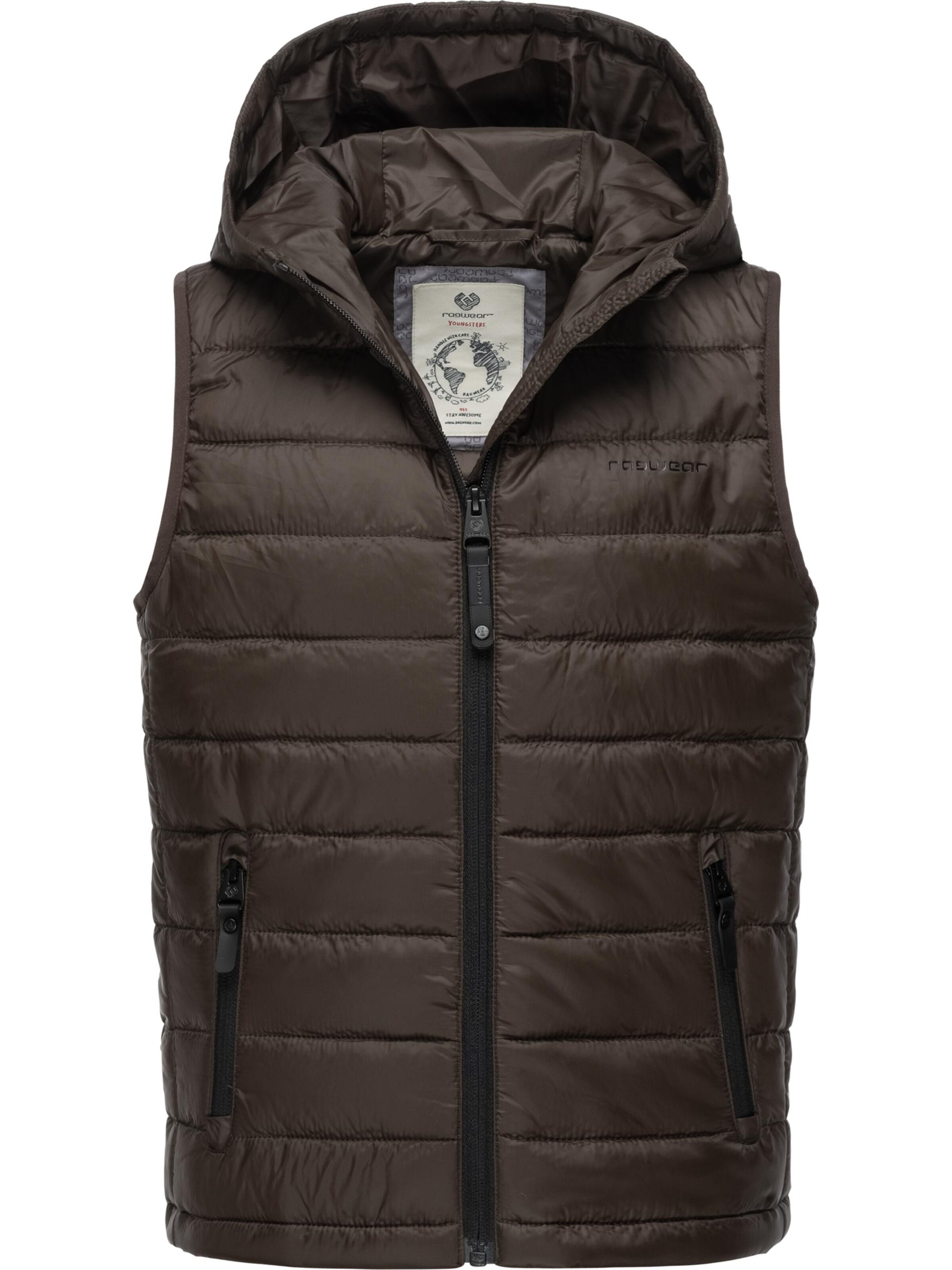 Ragwear Weste 'Semmy' in Braun: Vorderseite