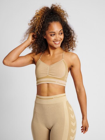 Hummel Bralette Sports bra 'lmt Lulu' in Yellow: front