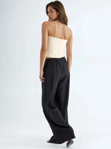 Busem Wide leg Broek in Zwart