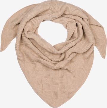 styleBREAKER Tuch 'Strick Dreiecktuch Schachbrett Strickmuster' in Grau: Vorderseite