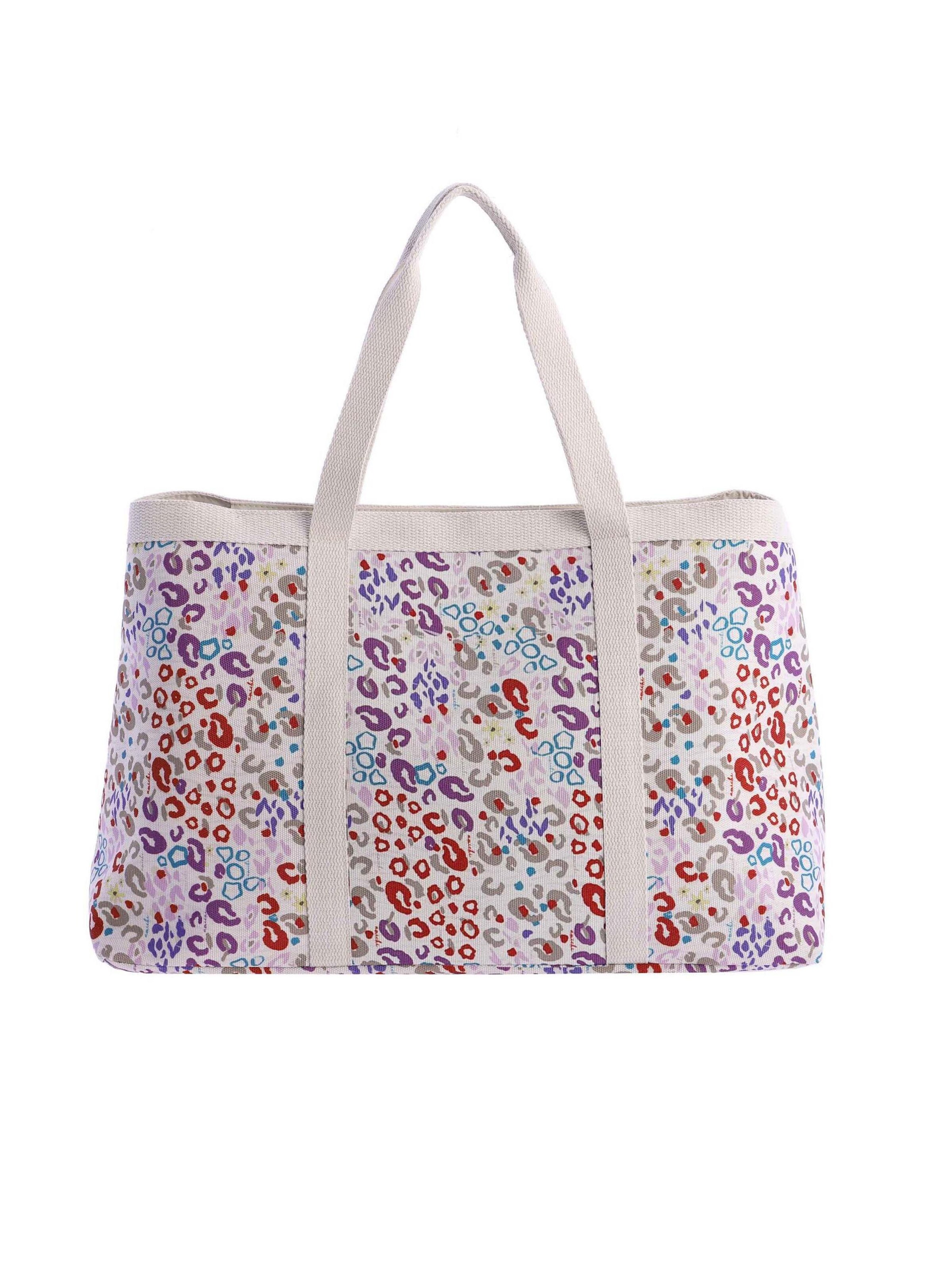 Amichi - Shopper 'Bolso de playa para mujer Nerelle de lona con cremallera' en Mezcla de colores