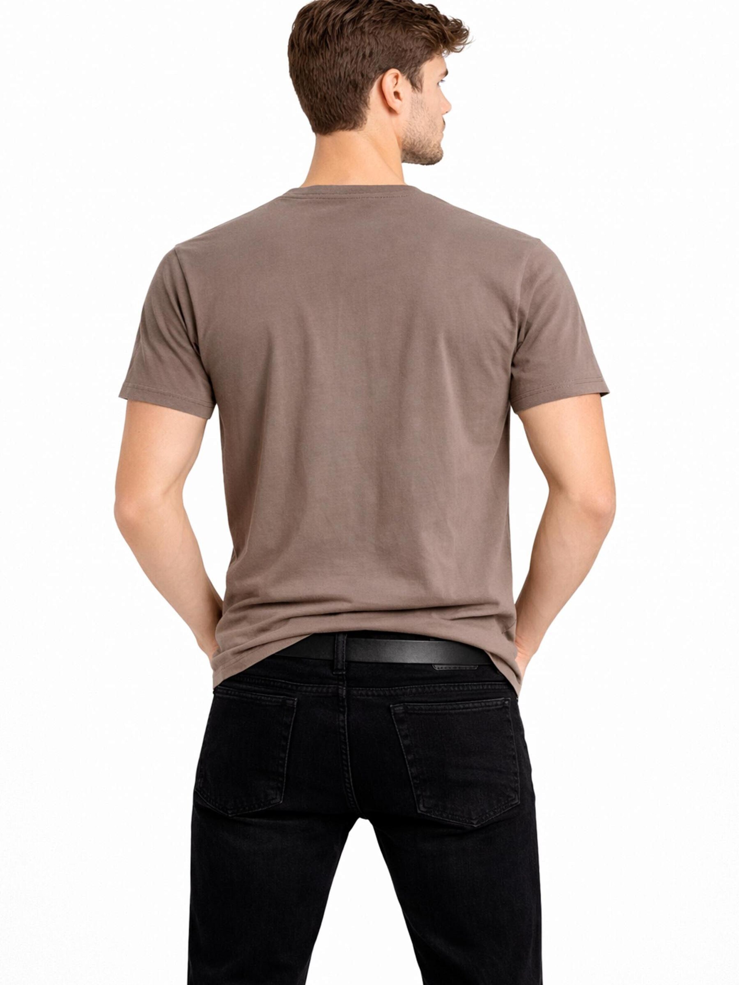 A Question Of (AQO) Shirt 'Anders Tee Garment Dyed' in Bruin