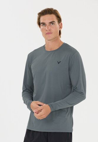Virtus Langarmshirt 'Roger V3' in Grau: Vorderseite