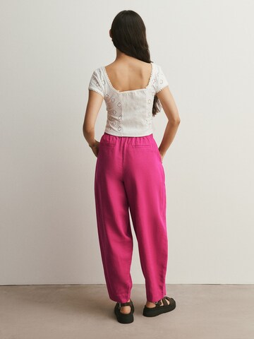 Barrel Pantaloni con pieghe di Next in rosa