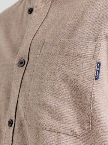 Lindbergh - Ajuste regular Camisa 'Brushed' en marrón