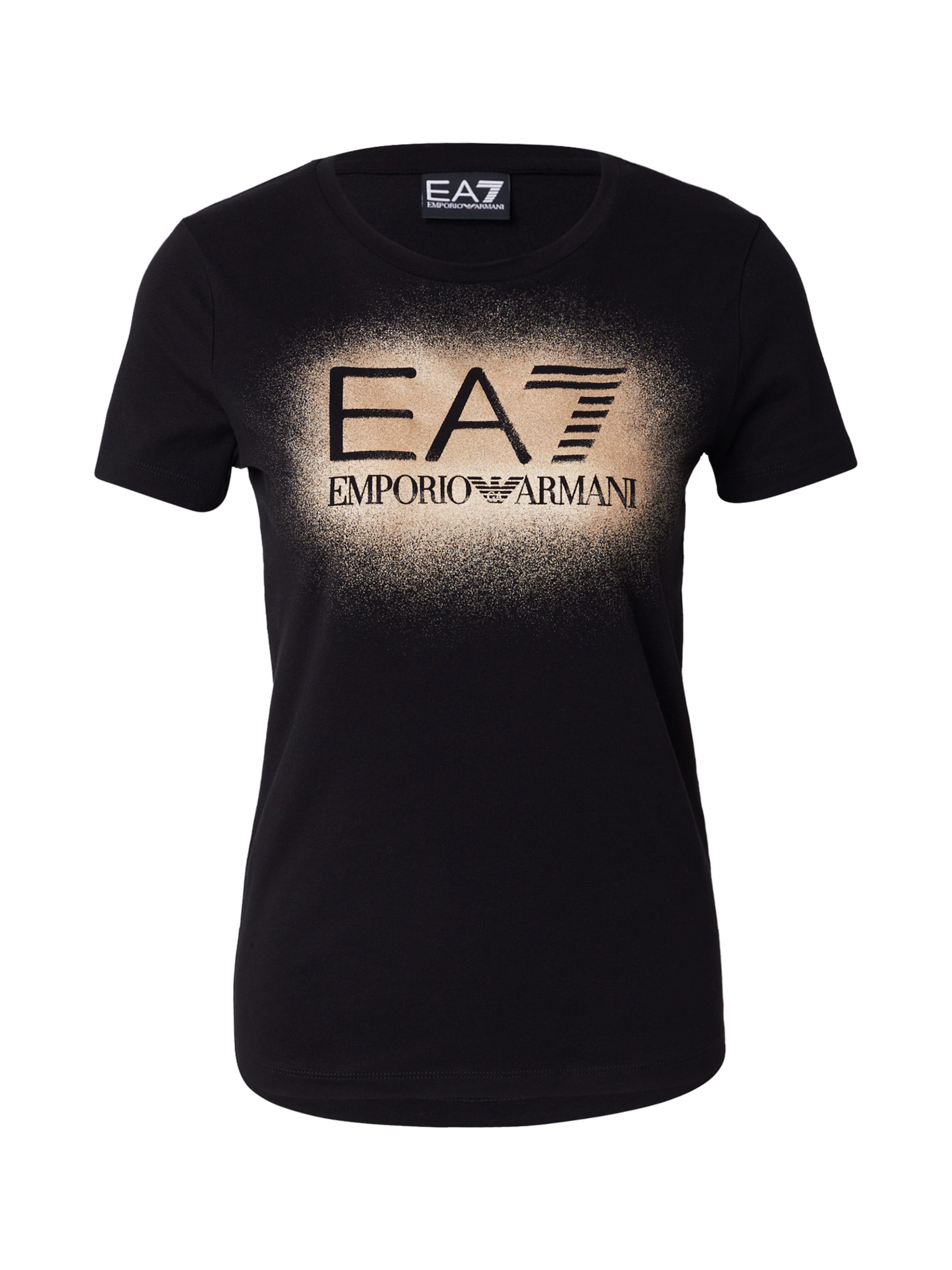 Maglietta di EA7 Emporio Armani in nero: frontale