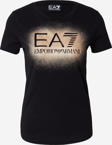 Tricou de la EA7 Emporio Armani pe negru: față