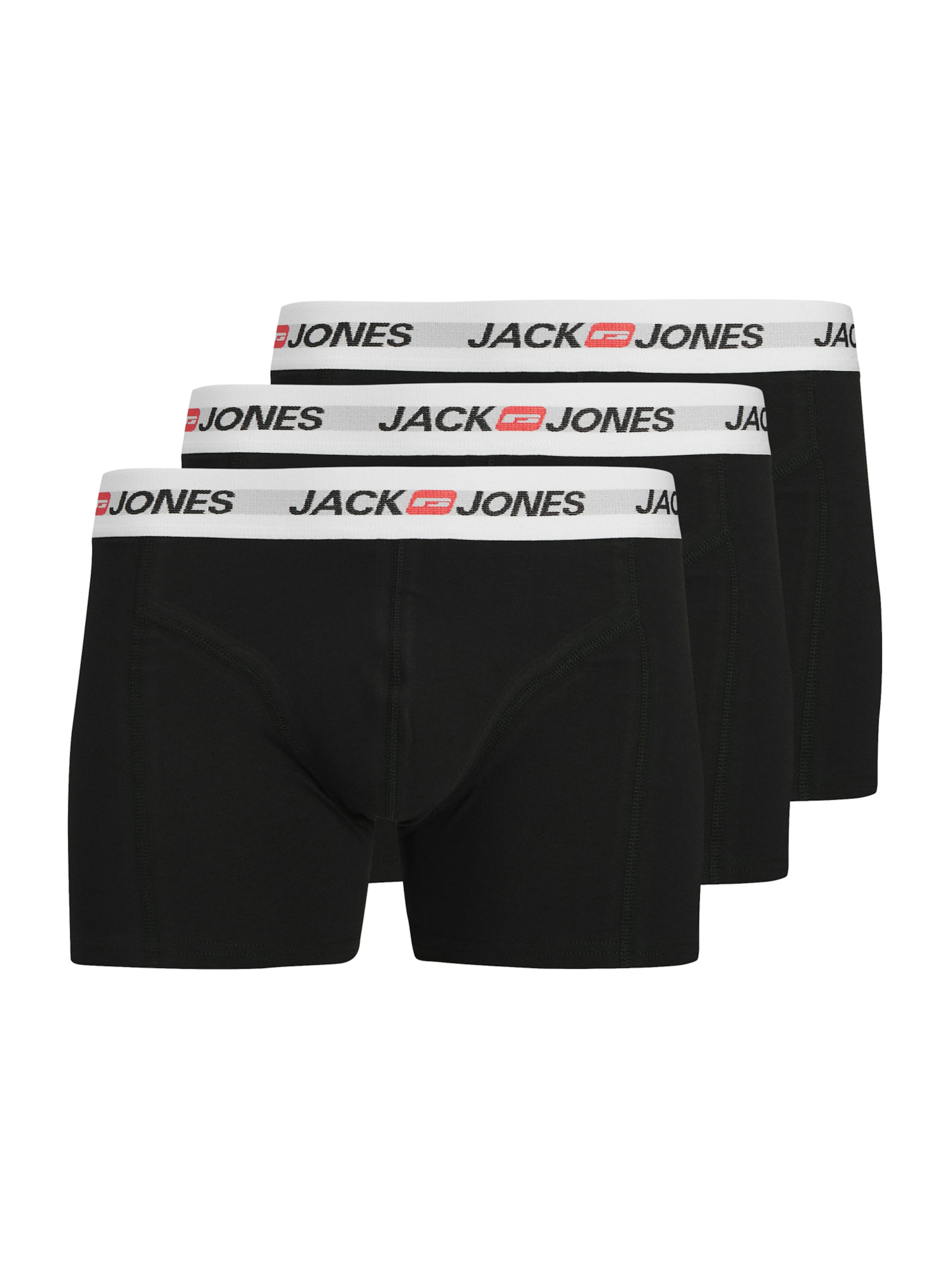 JACK & JONES Boxershorts 'JACCORP' i röd / svart / vit, Produktvy