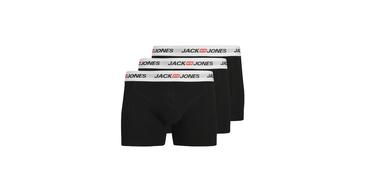 JACK & JONES Boxershorts voor heren, set van 6 basic boxershorts, stretch onderbroeken, ondergoed, retroshorts, set, katoen, zwart, rood, groen JACK & JONES Boxershorts voor heren, set van 6 basic boxershorts, stretch onderbroeken, ondergoed, retroshorts, set, katoen, zwart, rood, groen