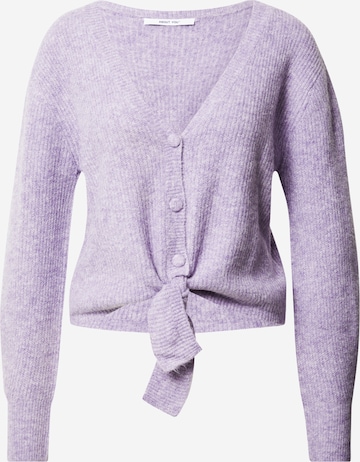 ABOUT YOU Knit cardigan in Purple: front