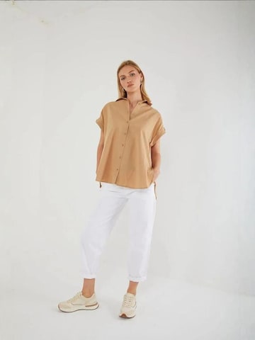 MixRay Oversized shirt in Beige