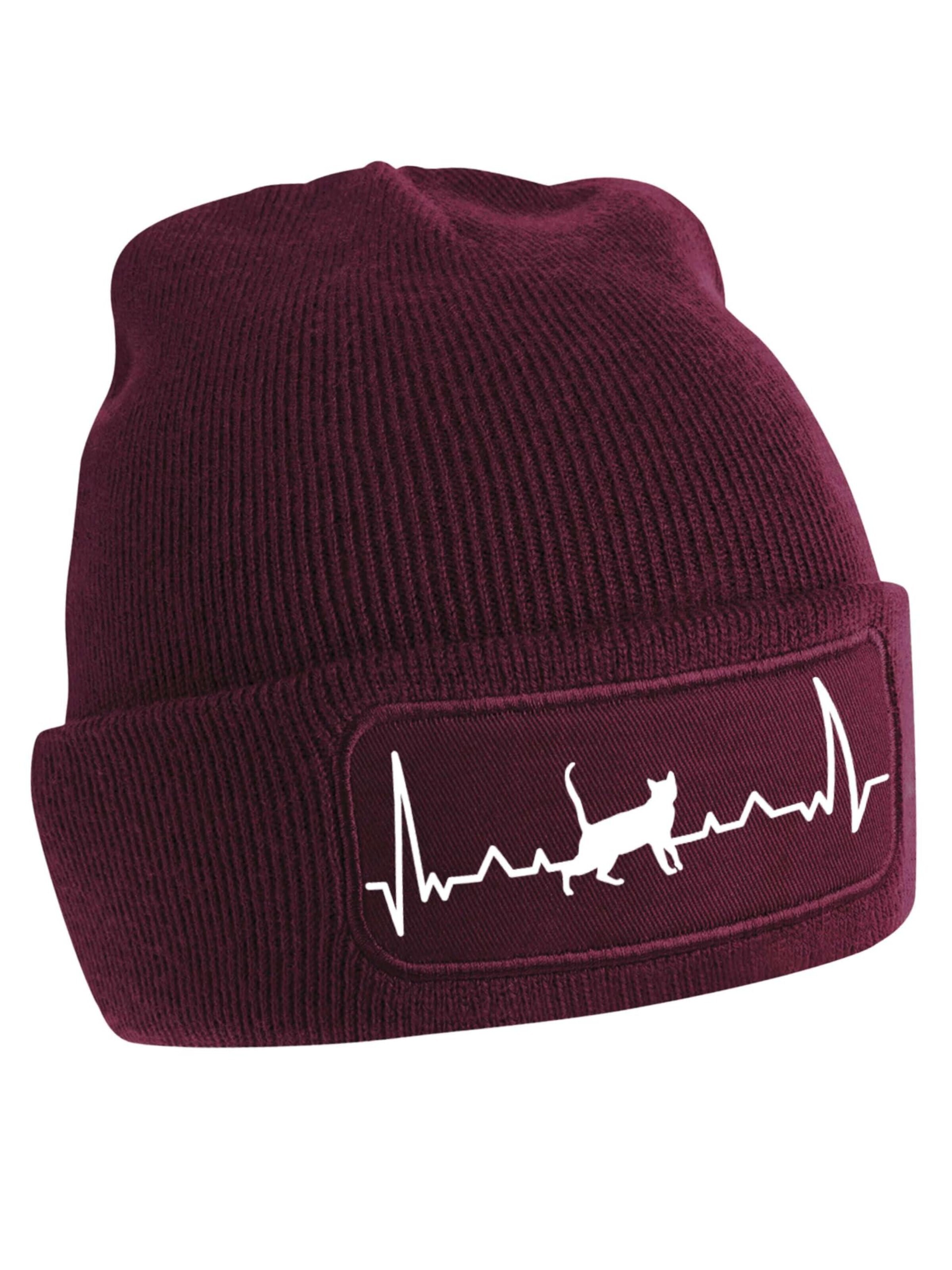 Youth Designz Mütze 'Heartbeat Katze'‌ in Rot