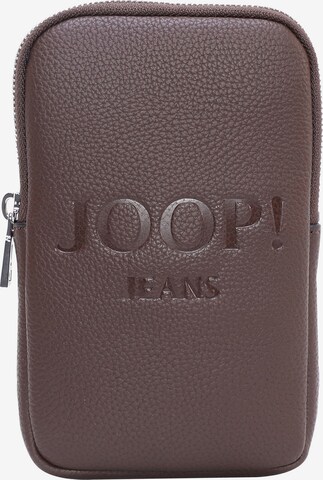 JOOP! Jeans Smartphonehoesje 'Lettera Bianca' in Bruin: voorkant