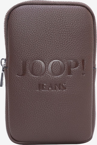 JOOP! Jeans Smartphonehülle 'Lettera Bianca' in Braun: predná strana