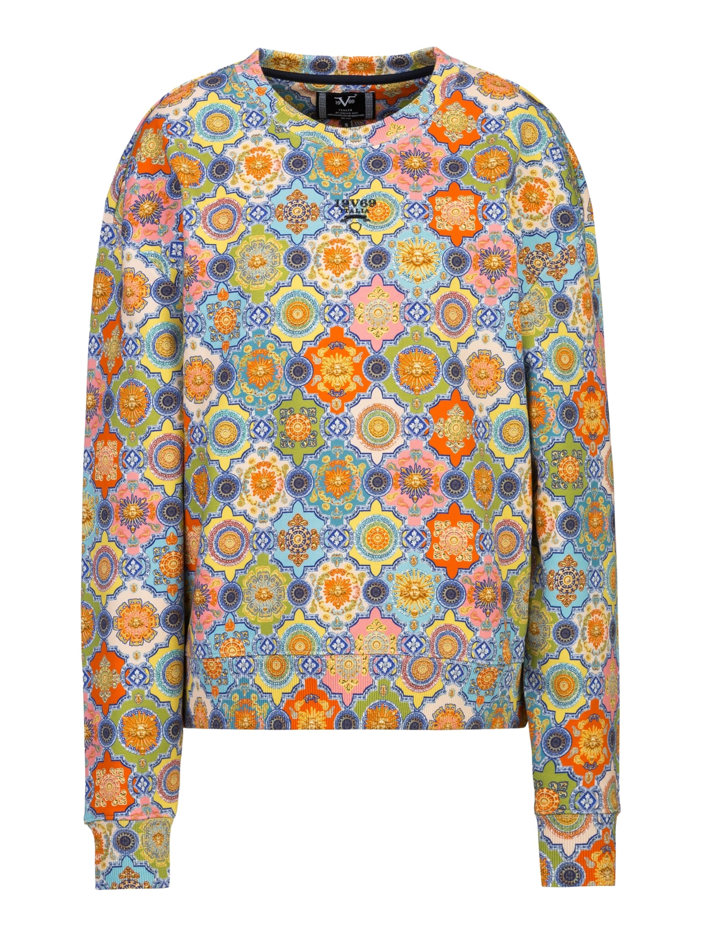 19V69 ITALIA Sweatshirt 'SINJA BAROQUE' in Gemengde kleuren: voorkant