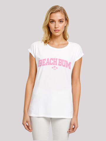 F4NT4STIC Shirt 'Beach Bum Summer Varsity Retro' in Wit: voorkant