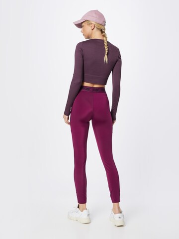 HKMX - Skinny Calças de desporto em roxo