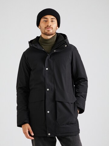 JACK & JONES Winter parka 'JJETrek' in Black: front