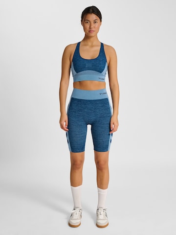 Hummel Skinny Sportbroek in Blauw