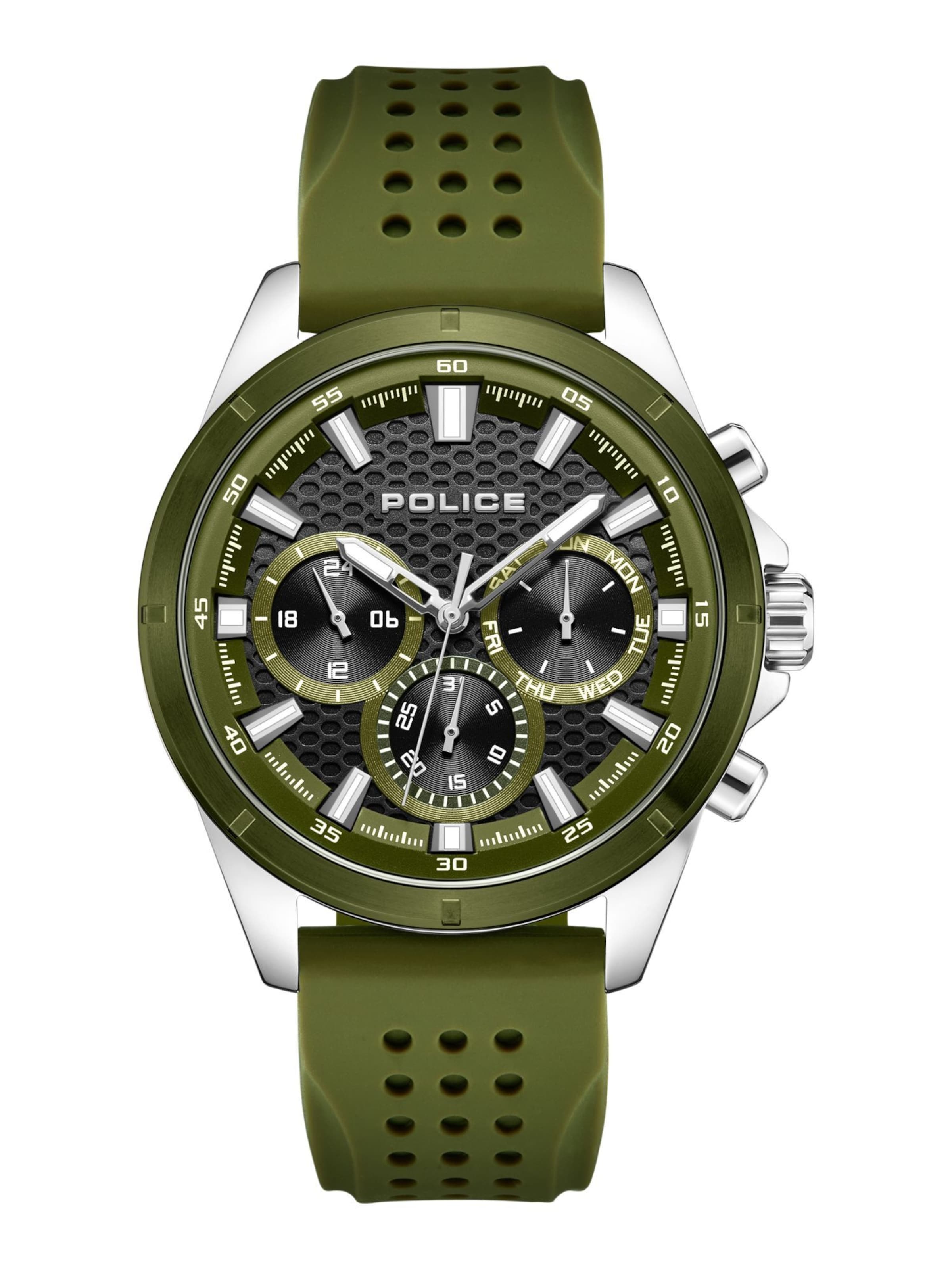 POLICE Analog Watch 'Motion' in Green: front