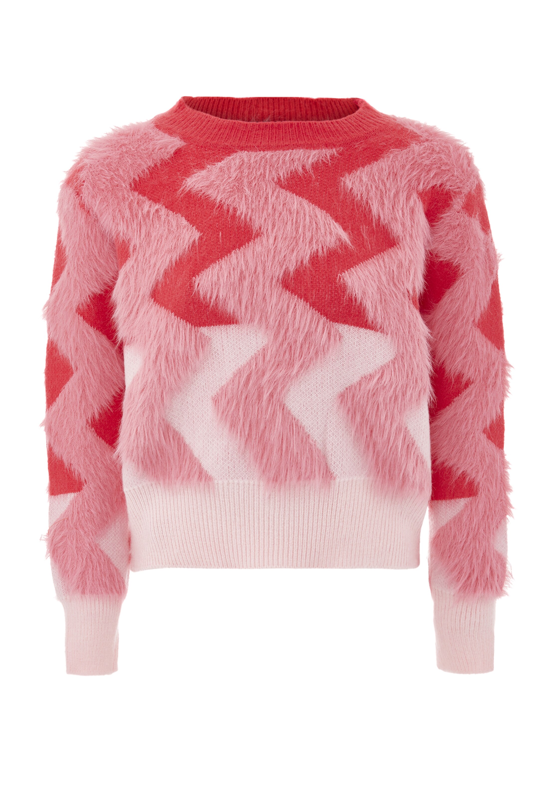 swirly Sveter - Ružová: predná strana