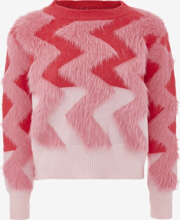 Pull-over swirly en rose : devant