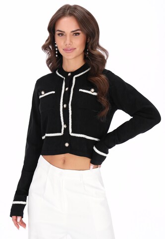 faina - Cárdigan en negro: frente