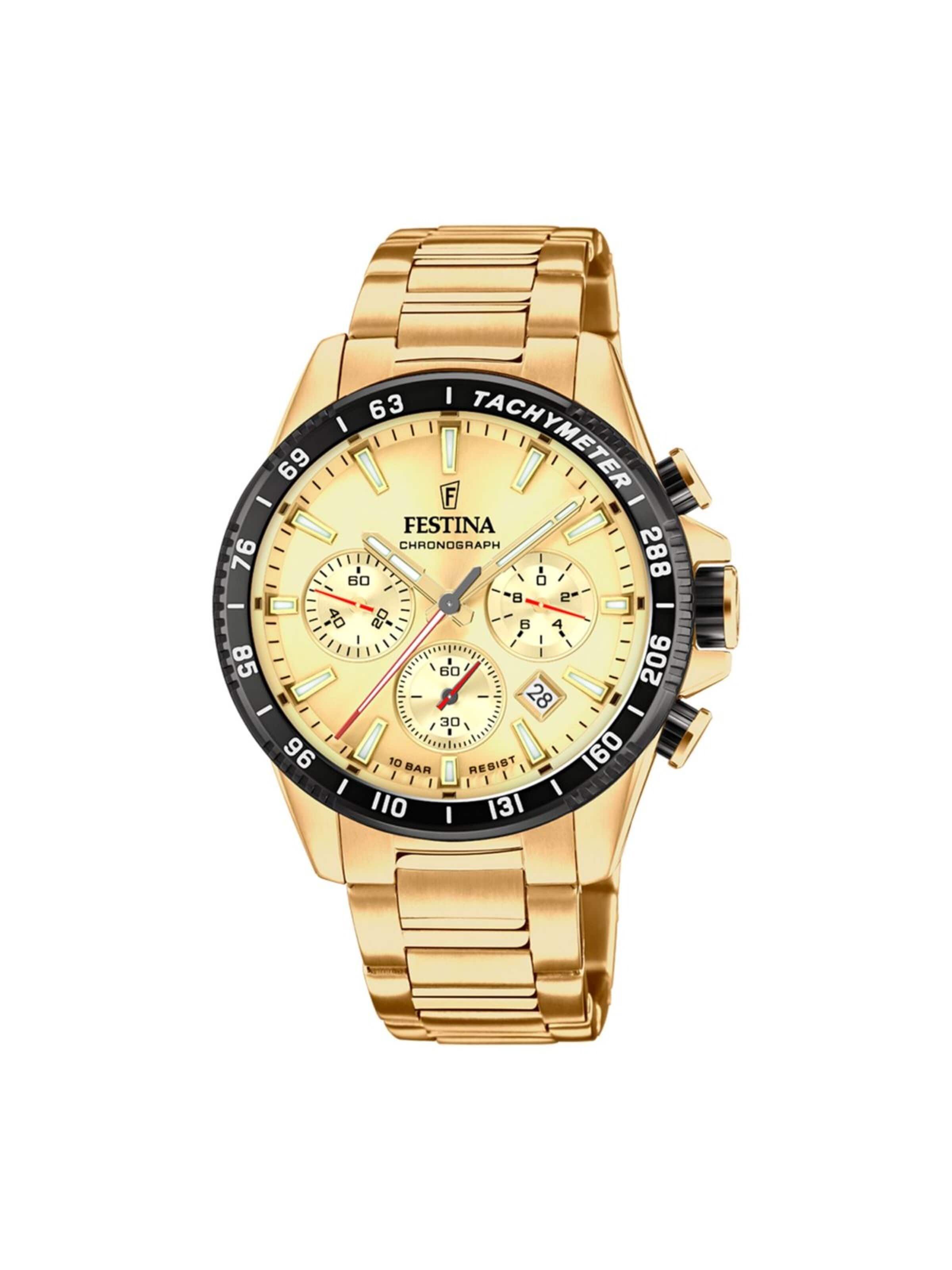 FESTINA Analogové hodinky 'Chronograph Timeless Chronograph' – béžová: přední strana