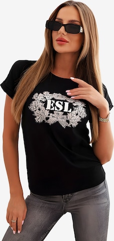 Lumera Bluse in Schwarz: Vorderseite