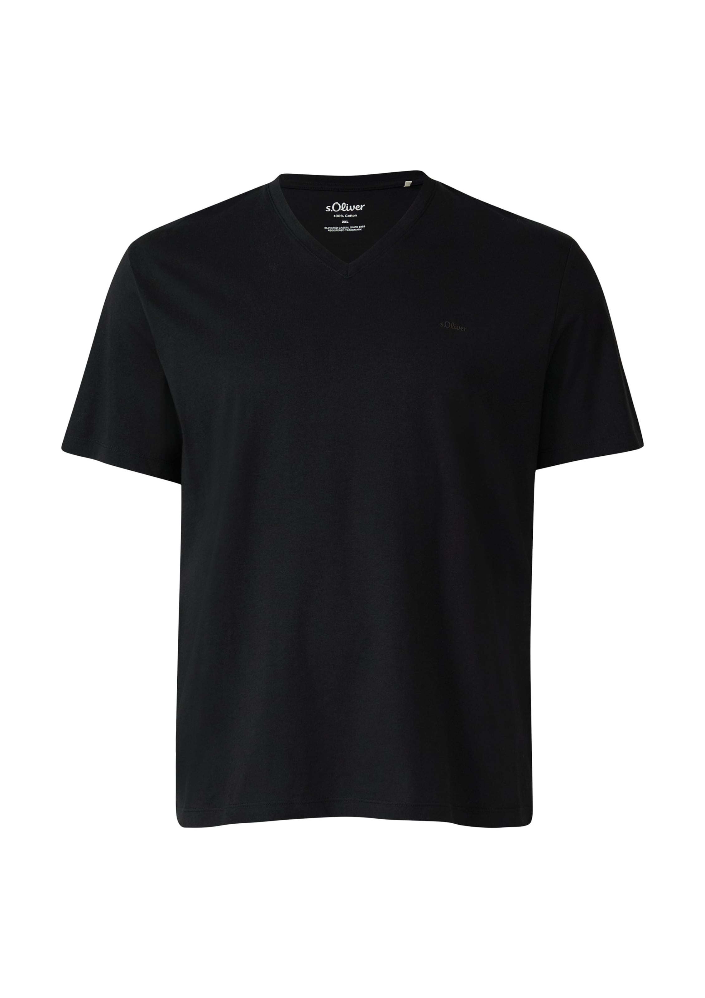 T-Shirt s.Oliver Men Big Sizes en noir : devant