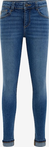 WE Fashion Skinny Jeans in Blauw: voorkant