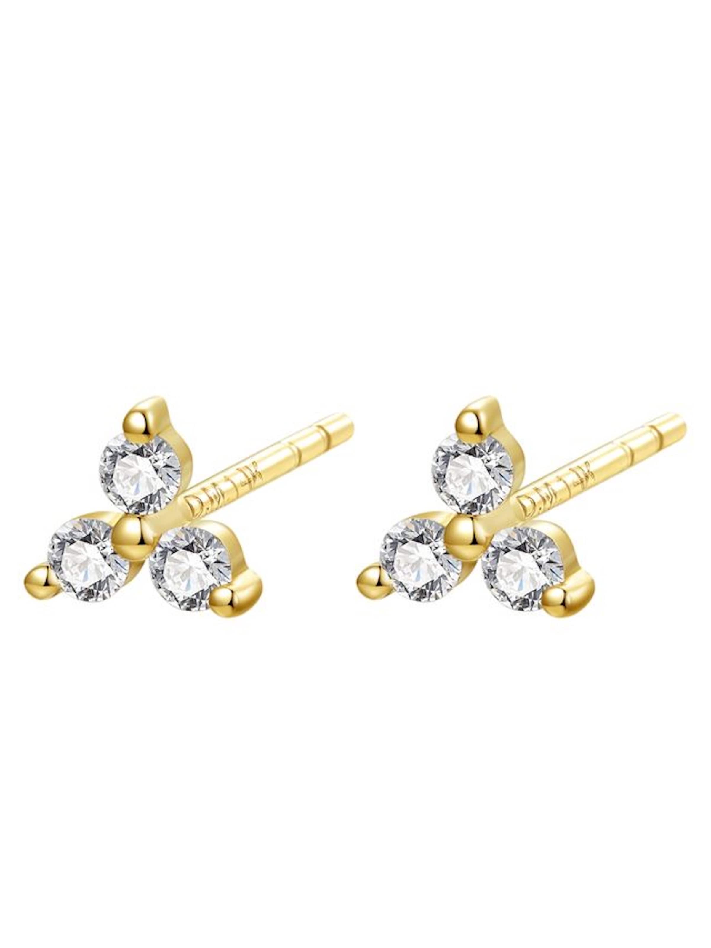 Dear Me Ohrringe 'Glow' in Gold: Vorderseite